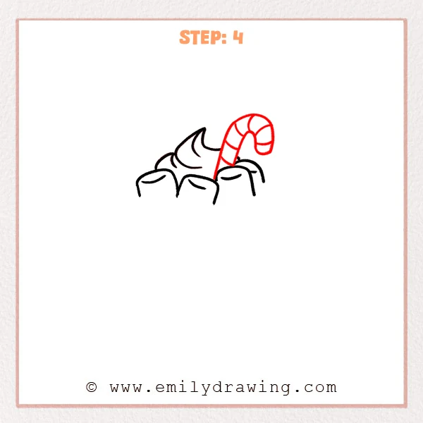 how to draw a hot chocolate - Step 4